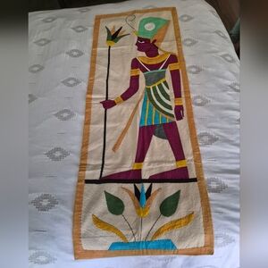 Vintage Egyptian Handmade Wall Tapestry